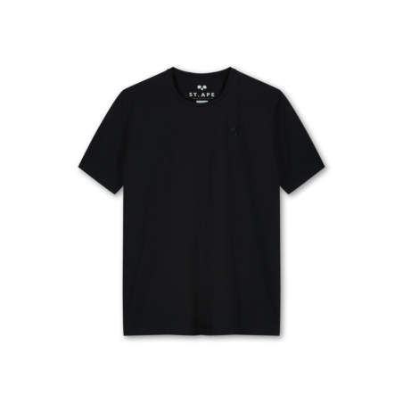 The front of Saint Ape's Shy Ape 02 Black t-shirt on a plain white background