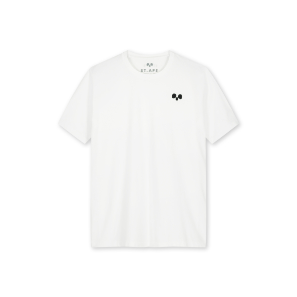 The front of Saint Ape's Shy Ape 02 White t-shirt on a plain white background
